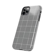 Chic Houndstooth Tough Phone Case - Stylish and Durable Protection
