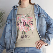 Floral Amour Tee, Romantic T-Shirt, Gift for Her, Cute Casual Wear, Love Shirt, Valentine's Day Gift, Everyday Comfort