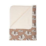 Cozy Floral Fleece Sherpa Blanket for Home Decor