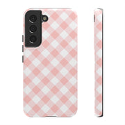 Stylish Pink Plaid Samsung Galaxy Tough Case for Smartphones