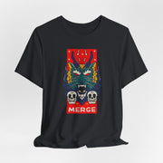 Merge Graphic Unisex Tee - Edgy Skull & Dragon Design