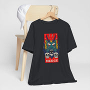 Merge Graphic Unisex Tee - Edgy Skull & Dragon Design