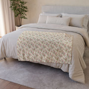 Cozy Floral Soft Polyester Blanket for Relaxation and Home Decor