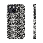 Zebra Print Tough Phone Case - Durable Protection for Style and Function