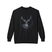 Wildlife Lover's Fleece Crewneck Sweatshirt - Deer Design