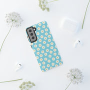 Floral Tough Samsung Galaxy Phone Case - Daisy Design for Summer Vibes