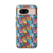 Colorful Cat Google Pixel Phone Case - Tough Cases for Pet Lovers