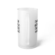 Frosted Glass Beer Mug - Perfect for Alcohol-Free Cheers, Humor for Non-Drinkers