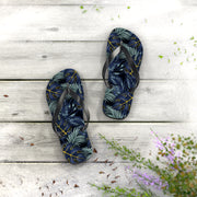 Tropical Leaf Flip Flops | Summer Beach Sandals for Vacation