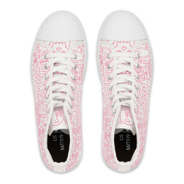 Pink Graphic High Top Sneakers for Women - Fun & Stylish Footwear