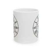 Elegant Clock Design Ceramic Mug - 11oz & 15oz