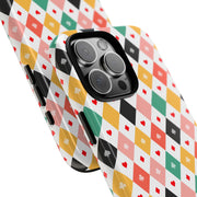 Colorful Playing Card Pattern Tough Case for iPhone