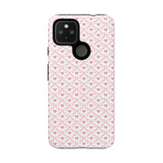 Pink Heart Pattern Google Pixel Tough Case - Stylish and Durable Phone Cover
