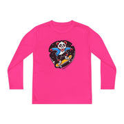 Youth Skateboarding Panda Long Sleeve Tee - Fun and Sporty Design for Active Kids
