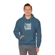 Peace Love Weed Unisex Hoodie - Cozy Cannabis Sweatshirt for Relaxed Vibes
