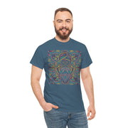 Trippy Nature Unisex Heavy Cotton Tee - Colorful Psychedelic Design