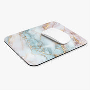 Elegant Marble Mouse Pad with Gold Accents - Luxurious Office Accessories