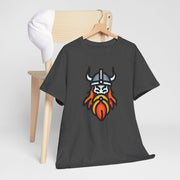 Viking Warrior Unisex Heavy Cotton Tee - Bold Graphic Tee for Norse Mythology Fans