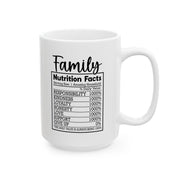 Whimsical Nutrition Facts Ceramic Mug - Fun Coffee Cup for Foodies and Diet Enthusiasts
