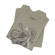 Unisex Jersey Short Sleeve Tee - Mystic Snake and Rose Design