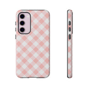 Stylish Pink Plaid Samsung Galaxy Tough Case for Smartphones