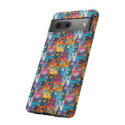 Colorful Cat Google Pixel Phone Case - Tough Cases for Pet Lovers