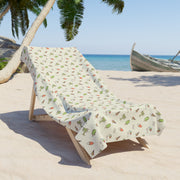 Tropical Beach Towel - Fun Palm & Floral Print