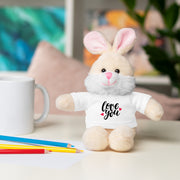 Cute Stuffed Animal with 'Love You' Tee - Perfect Gift for Kids and Beloved Ones