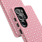 Cute Patterned Samsung Galaxy Phone Case - Tough Cases with Pink Hearts