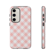 Stylish Pink Plaid Samsung Galaxy Tough Case for Smartphones