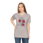 Snake and Roses Unisex Jersey Tee - Stylish Graphic Tee for Nature Lovers