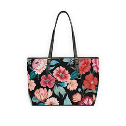 Floral PU Leather Shoulder Bag - Stylish and Functional Tote for Everyday Use