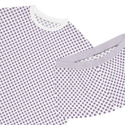 Cozy Purple Polka Dot Women's Pajama Set - Short Sleeve & Shorts
