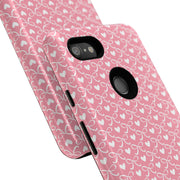 Pink Heart Pattern Tough Google Pixel Phone Case - Cute and Durable Protection