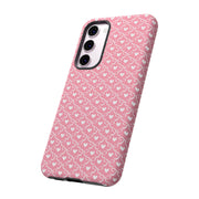 Cute Patterned Samsung Galaxy Phone Case - Tough Cases with Pink Hearts
