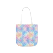 Pastel Tie-Dye Canvas Tote Bag with 5-Color Straps