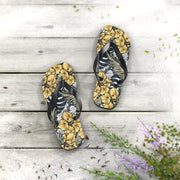 Tropical Floral Flip Flops | Summer Beach Sandals for Vacation