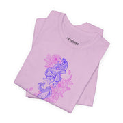 Bohemian Floral Snake Unisex Tee - Soft Pastel Color Shirt for Nature Lovers