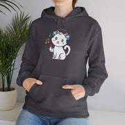 Cute Cat Music Lover Hoodie - Unisex Heavy Blend™ Sweatshirt