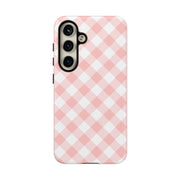 Stylish Pink Plaid Samsung Galaxy Tough Case for Smartphones