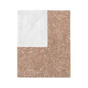 Cozy Floral Velveteen Microfiber Blanket - Perfect for Home Decor and Gifting
