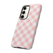 Stylish Pink Plaid Samsung Galaxy Tough Case for Smartphones