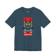 Merge Graphic Unisex Jersey Tee - Edgy Skull Design