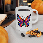 Colorful Butterfly Ceramic Mug - 11oz/15oz - Perfect Gift for Nature Lovers