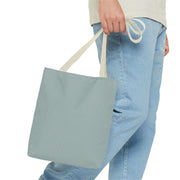 Chic Polka Dot Tote Bag - Aqua Blue Reusable Shopping Bag