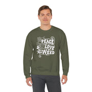 Peace Love Weed Unisex Crewneck Sweatshirt