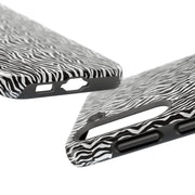 Zebra Print Tough Phone Case - Durable Protection for Style and Function