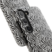 Zebra Print Tough Phone Case - Durable Protection for Style and Function