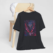Nature-Inspired Graphic Tee - Wolf & Deer Design