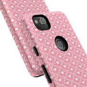 Pink Heart Pattern Tough Google Pixel Phone Case - Cute and Durable Protection